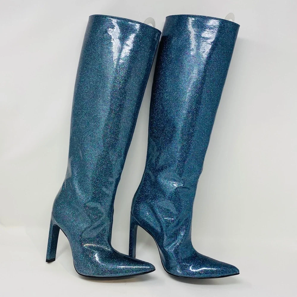 AREA**Glitter Patent Leather Boots**US 6 $880 - Picture 3 of 8